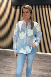 Zara - Blus - Blommor - Blå