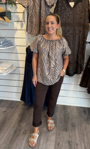 Luciana Topp 26136 Zebra Fango