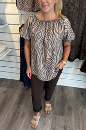 Luciana Topp 26136 Zebra Fango