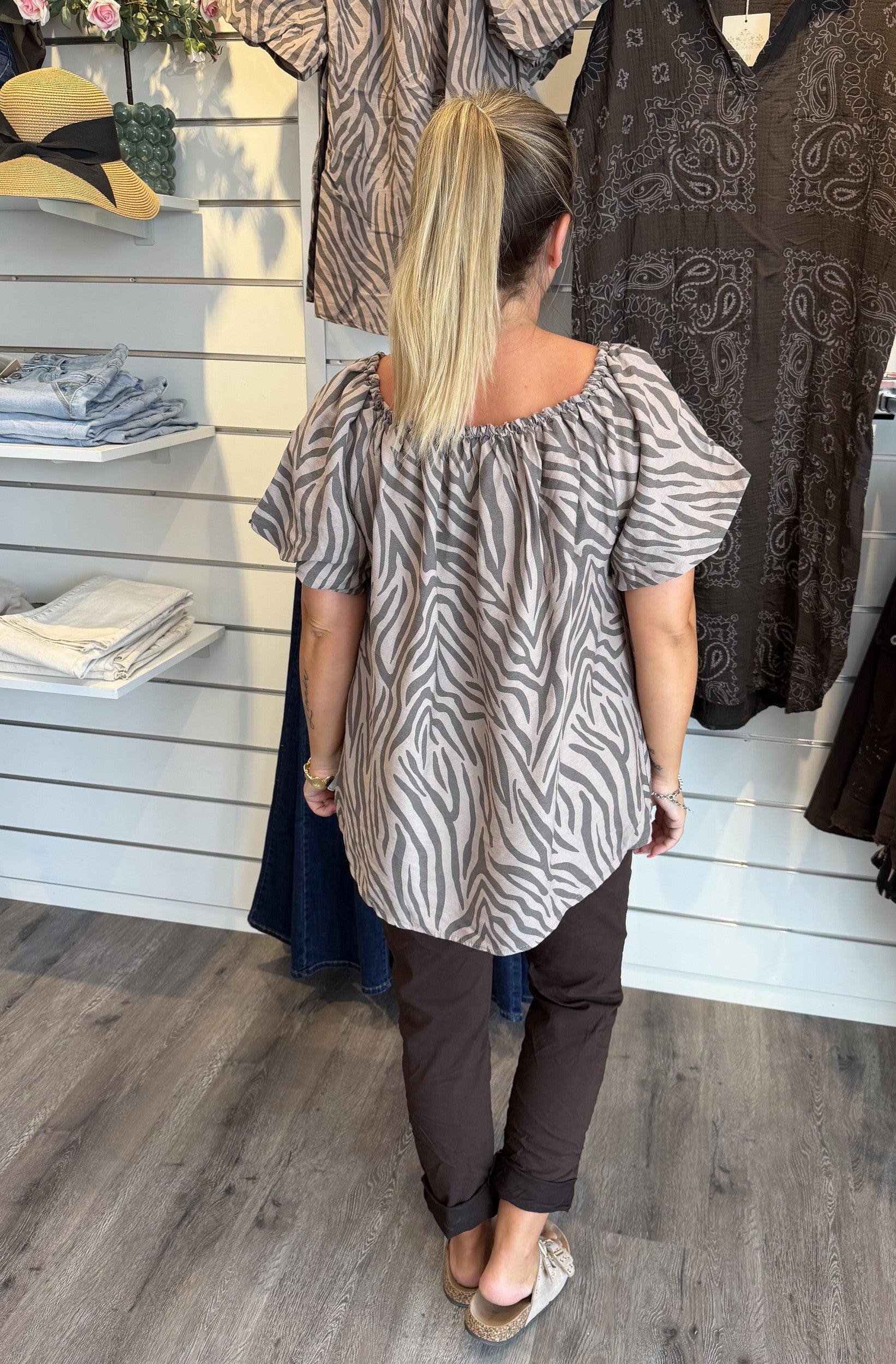 Luciana Topp 26136 Zebra Fango