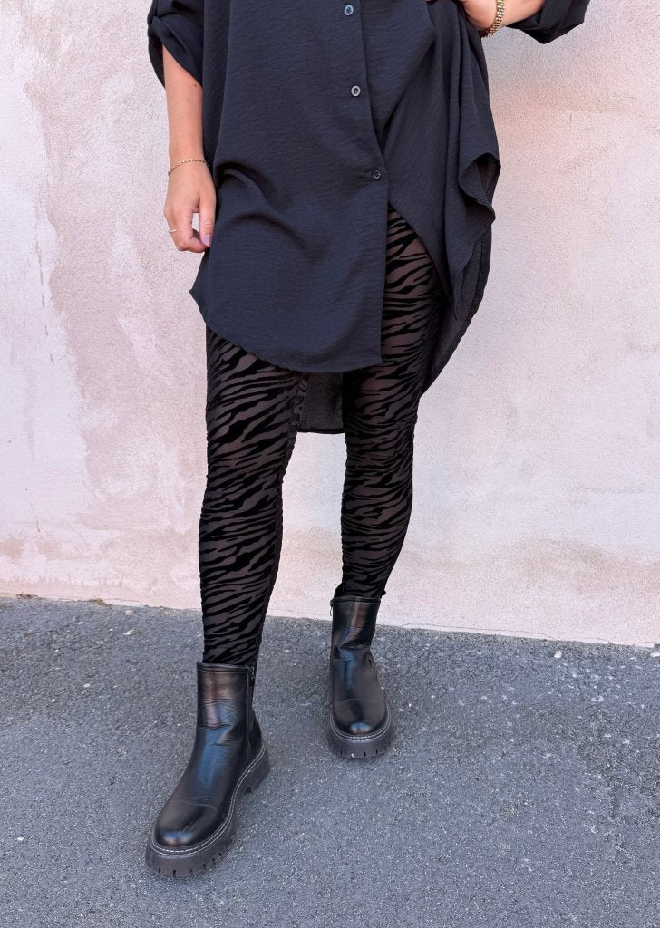 BCZenia - Leggings - Zebra- Svart