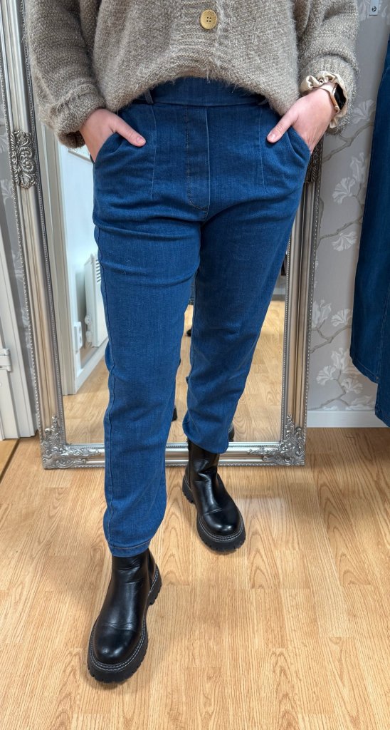 Zora - Byxa med resår  - Denim - Nyhet