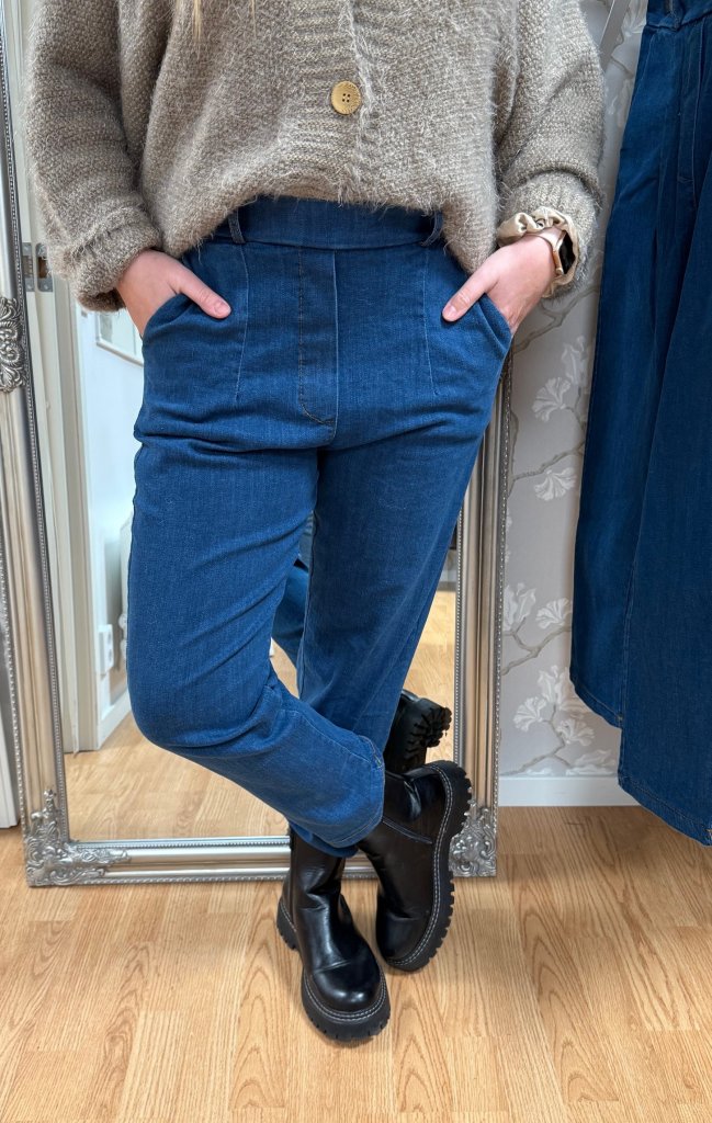 Zora - Byxa med resår  - Denim - Nyhet