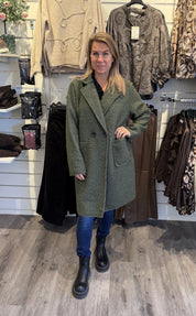 Zorina Teddyjacka Lång Khaki
