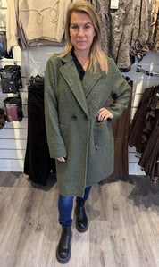 Zorina Teddyjacka Lång Khaki