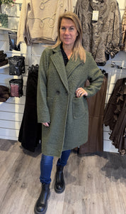 Zorina Teddyjacka Lång Khaki