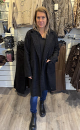 Zorina Teddyjacka Lång Svart