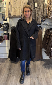 Zorina Teddyjacka Lång Svart
