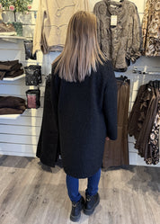 Zorina Teddyjacka Lång Svart