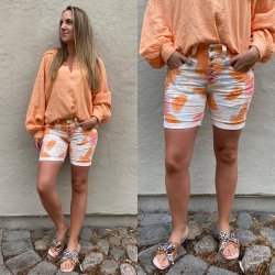 Mikis - Shorts med fjer - Orange - Nyhed