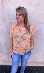 Alexa - Topp - Blommor - Orange - Nyhet
