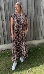 Angelica - Klänning - Plisserad - Leopard-  Nyhet