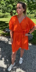 Arianna- Klänning - Orange - Nyhet