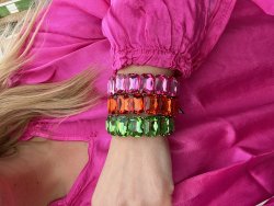 Minna - Armband - Orange/Grön/Rosa -Nyhet