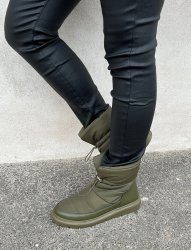 Sia - Puffer Boots - Army -  Nyhet