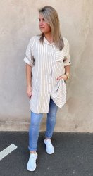 Arwen - Tunika - Randig - Beige  - Nyhet