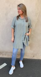 Arwen - Tunika - Randig - Ljus Khaki  - Nyhet