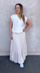 Åsa - Bomullskjol - Beige- Nyhet