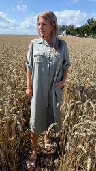 Astrid25 - Skjortklänning- Khaki - Nyhet