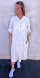 Astrid25 - Skjortklänning-  Ljusbeige- Nyhet