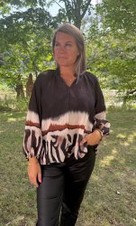 Belladonna - Blus - Mönster - Svart - Nyhet