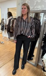 Alexandra - Blus - Glittrig - Svart/Brun/Beige - Nyhet