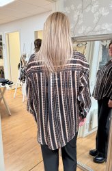 Alexandra - Blus - Glittrig - Svart/Brun/Beige - Nyhet