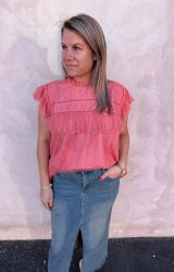 Camilla- Spetsblus - Rosa- Nyhet