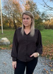 Carina - Blus - Glitter - Choco - Nyhet