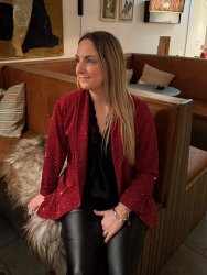 Carissma- Blazer - Glittrig- Röd