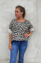 Carla - Bomullstopp - Leopard  - Beige -  Nyhet