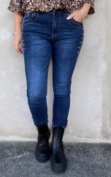 Charlie - Jeans med bling L8017 - Mörk Denim - Nyhet