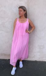 Ciara - Silkesklänning - Blommor - Baby Pink - Nyhet