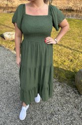 Cindy- Klänning - Army - Nyhet