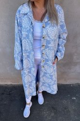 Clarisse - Kappa - Mönster - Denim - Nyhet