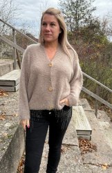 Dakota - Stickad Kofta - Taupe - Nyhet