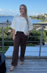 Dorit- Byxa med resår  - Brun- Nyhet