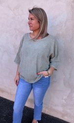 Elisa - Topp - Khaki - Nyhet