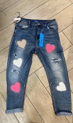 Evelina - Jeans - Hjärtan - Denim - Nyhet