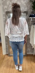 Olivia- Spetsblus - Vit- Nyhet