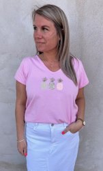 Gemma - Tshirt - Ananas - Rosa - Nyhet
