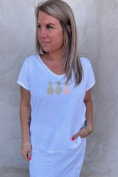 Gemma - Tshirt - Ananas - Vit - Nyhet