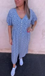 Gina - Klänning - Blommor - Denim - Nyhet