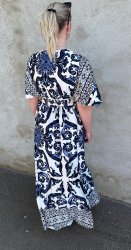 Gisela - Klänning - Mönster - Navy- Nyhet