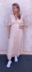 Gisela - Klänning - Spets - Beige - Nyhet