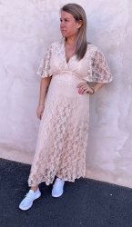 Gisela - Klänning - Spets - Beige - Nyhet