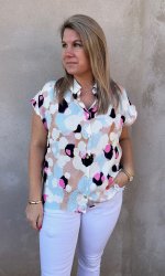 Gracie - Blus - Möster - Cream/Blå - Nyhet