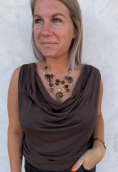 Gemini - Halsband - Stenar- Brunt- Nyhet