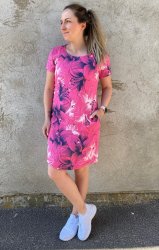 Hedda - Linned unikke blomster - Pink - Nyhed