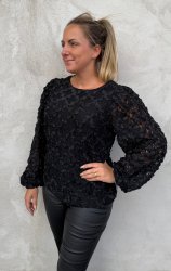 Isolde - Topp - Mönster - Svart - Nyhet